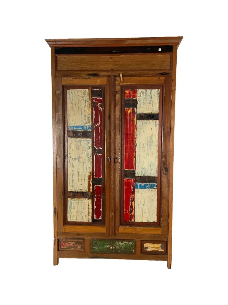 Armoire - 2 portes, 1 tiroir - 200 x 116 x 49 cm (2).webp