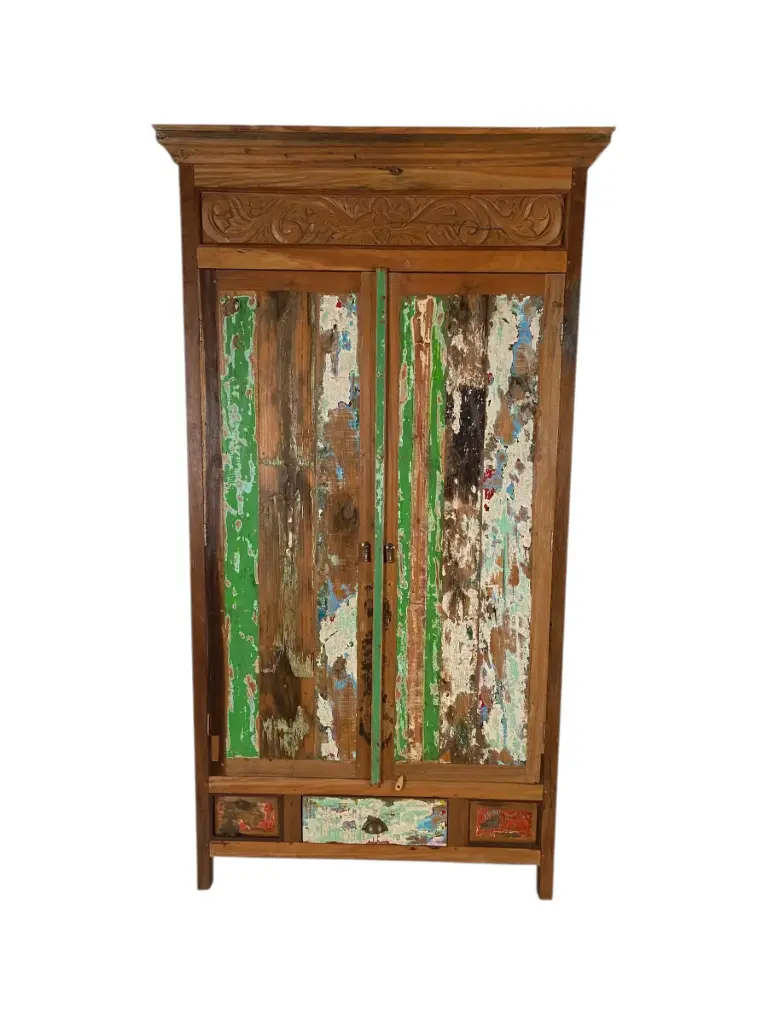 Armoire - 2 portes, 1 tiroir - 200 x 116 x 49 cm (4).webp