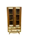 Armoire vitrine - 2 tiroirs, 2 portes - 80 x 160 x 45 cm.webp