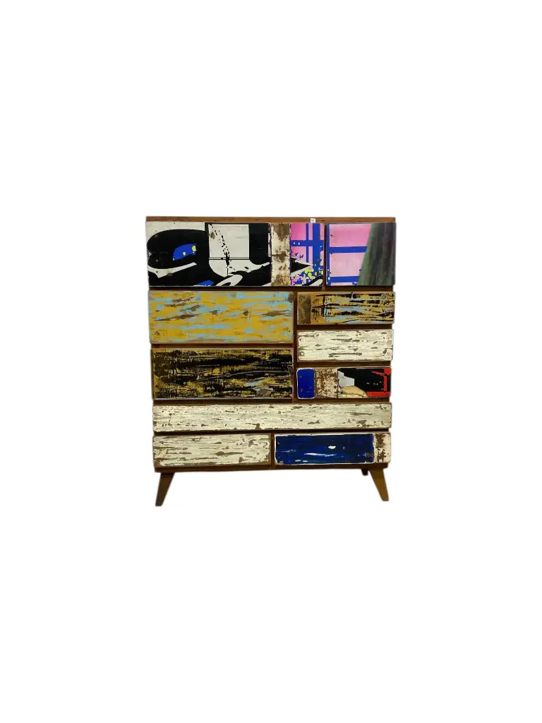 Buffet - 10 tiroirs - 120 x 100 x 42 cm.webp