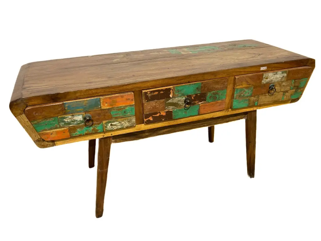Console basse - 3 tiroirs - 120 x 60 x 40 cm.webp