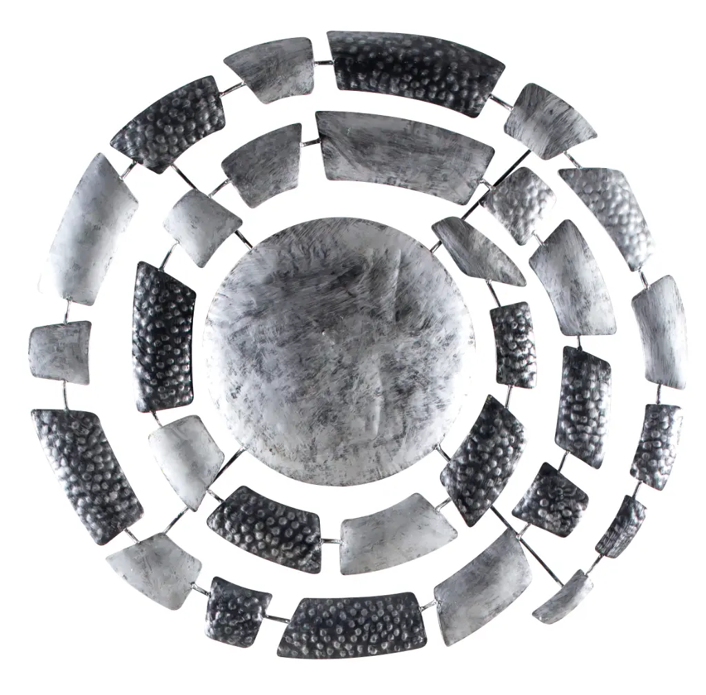 Décoration Murale 'Pimp Spirale' - Noir & Argent - 80 x 80 x 6 cm.webp