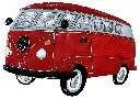 Décoration Murale 'Pimp VW Combi' - Rouge - 65 x 43 x 2,5 cm.webp