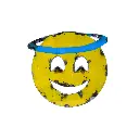 Emoji - 😇 - Visage souriant avec auréole - 15 x 16 x 3 cm.webp