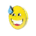 Emoji Upcycling - 😅 - Visage souriant avec une goutte de sueur - 30 x 30 x 5 cm.webp
