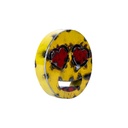 Emoji - Visage souriant avec des yeux en forme de Cœur - 15 cm