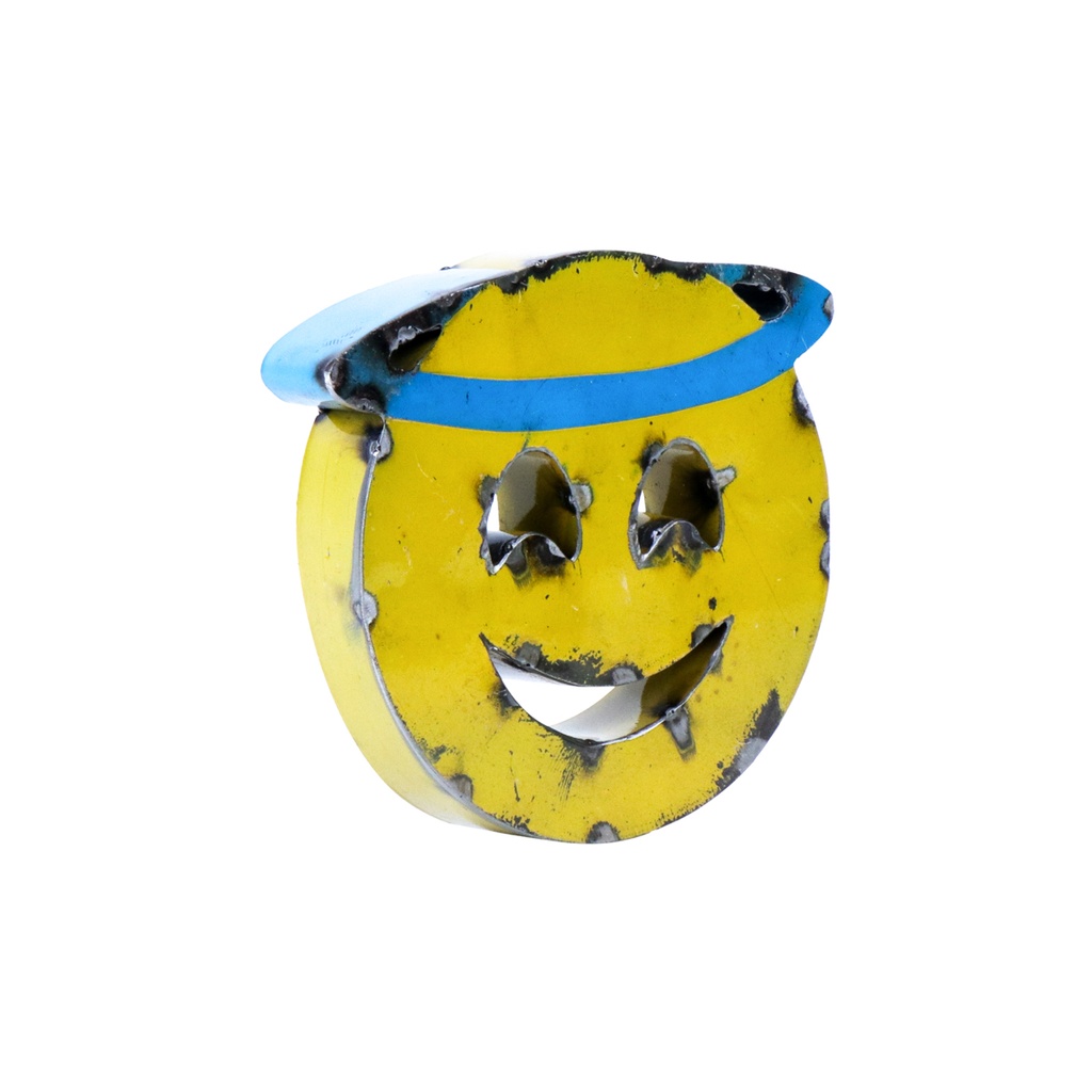 Emoji - Visage souriant avec auréole - 15 cm