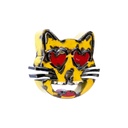 Emoji - Chat souriant aux yeux en cœurs - 15 cm