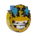 Emoji - Visage avec des étoiles à la place des yeux - 30 cm