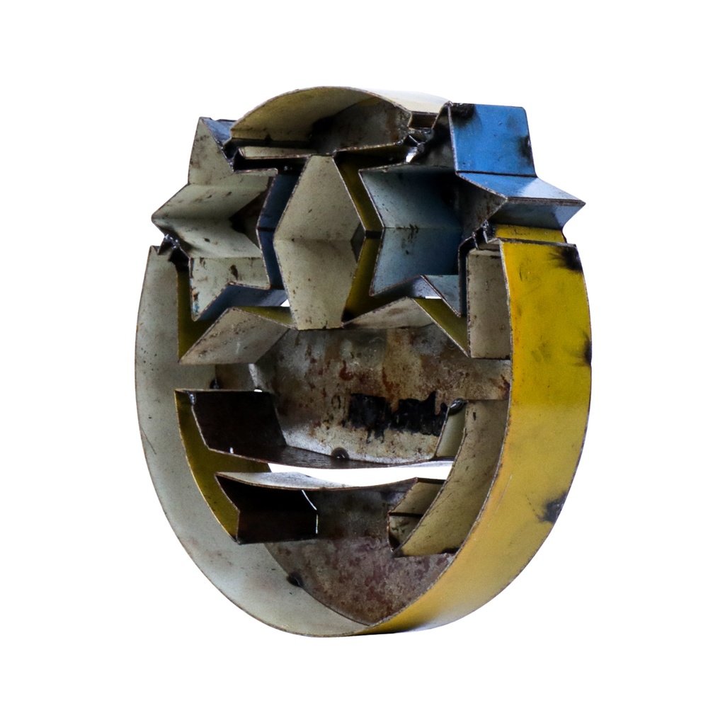 Emoji - Visage avec des étoiles à la place des yeux - 30 cm