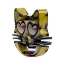 Emoji - Chat souriant aux yeux en cœurs - 30 cm