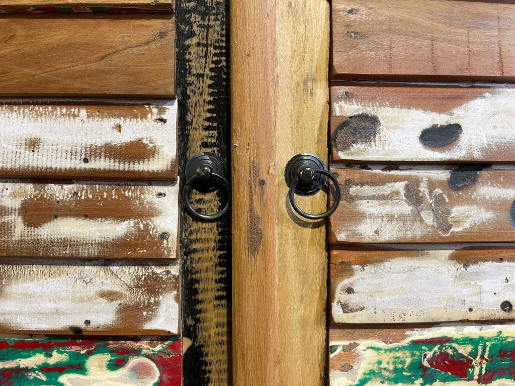 Armoire - 2 tiroirs, 2 portes, 3 étages - 85 x 175 x 54 cm