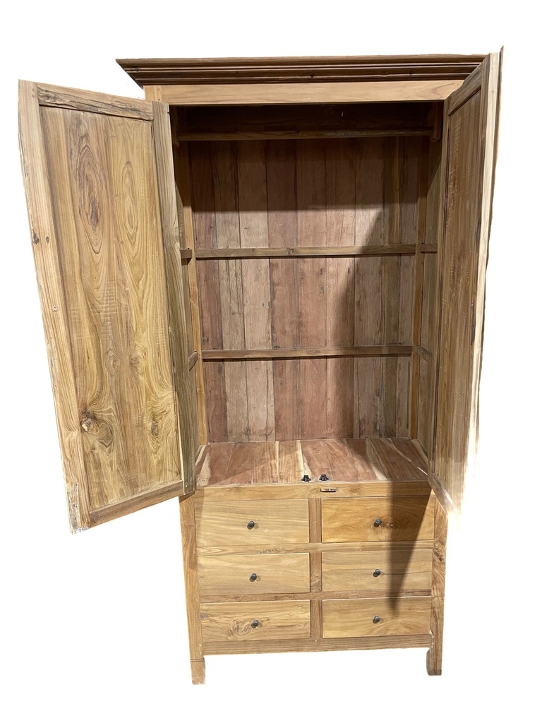 Grande Penderie - 6 tiroirs, 2 portes - 100 x 200 x 50 cm