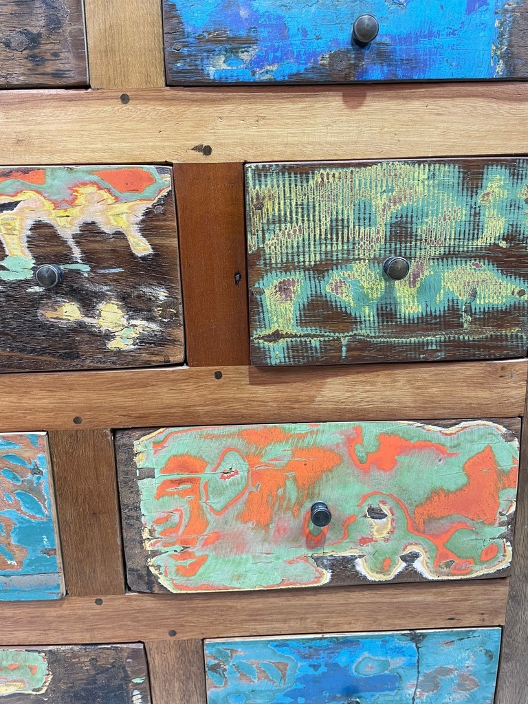 Buffet - 10 tiroirs, 1 porte - 120 x 40 x 80 cm