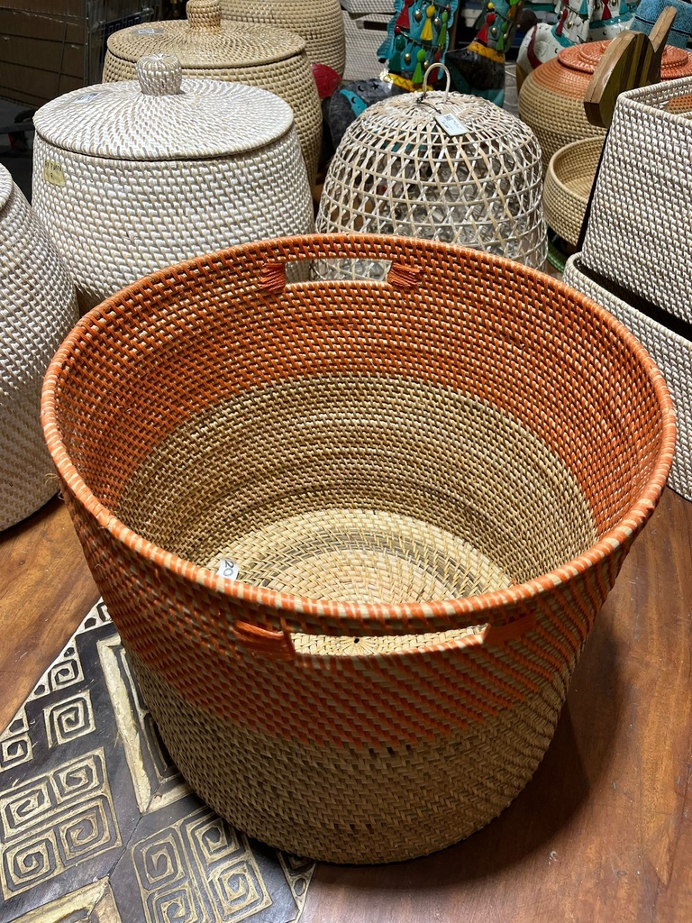 Panier Orange avec Anse - 35 x 42 x 42 cm