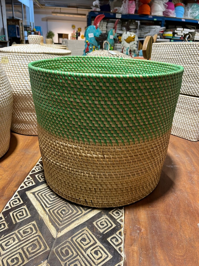 Panier Vert avec Anse - 35 x 42 x 42 cm