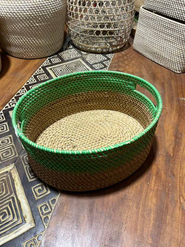 Panier Vert avec Anse - 16 x 36 x 29 cm