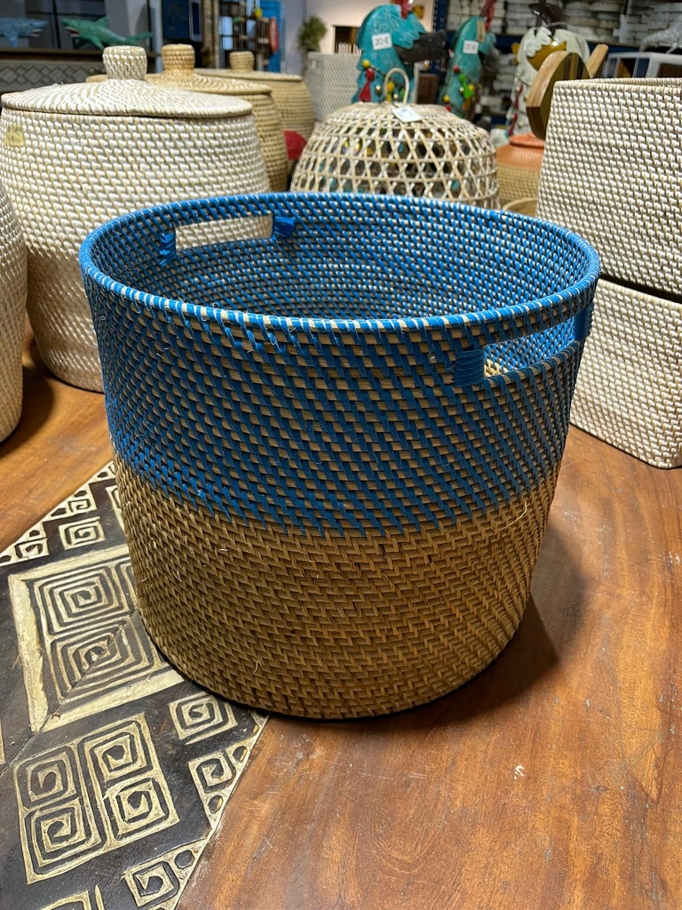Panier Bleu avec Anse - 30 x 35 x 35 cm