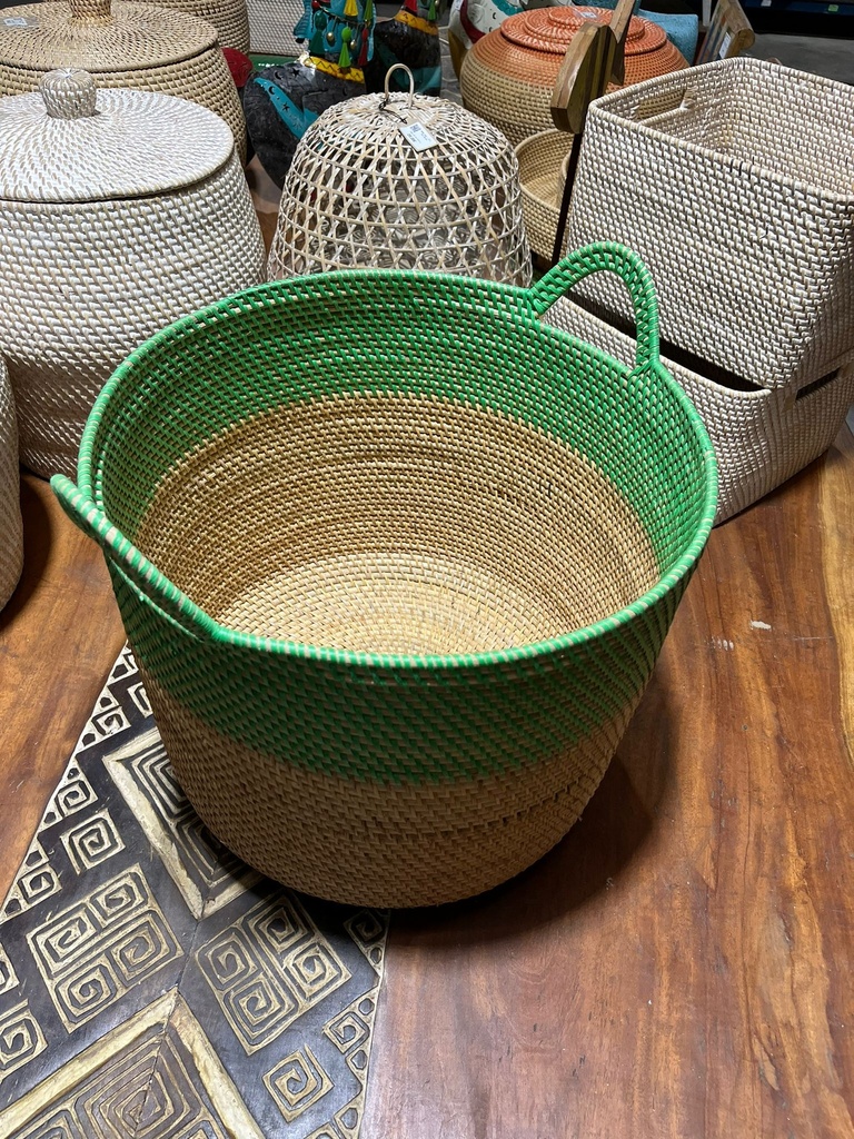 Panier Vert avec Anse - 40 x 42 x 42 cm