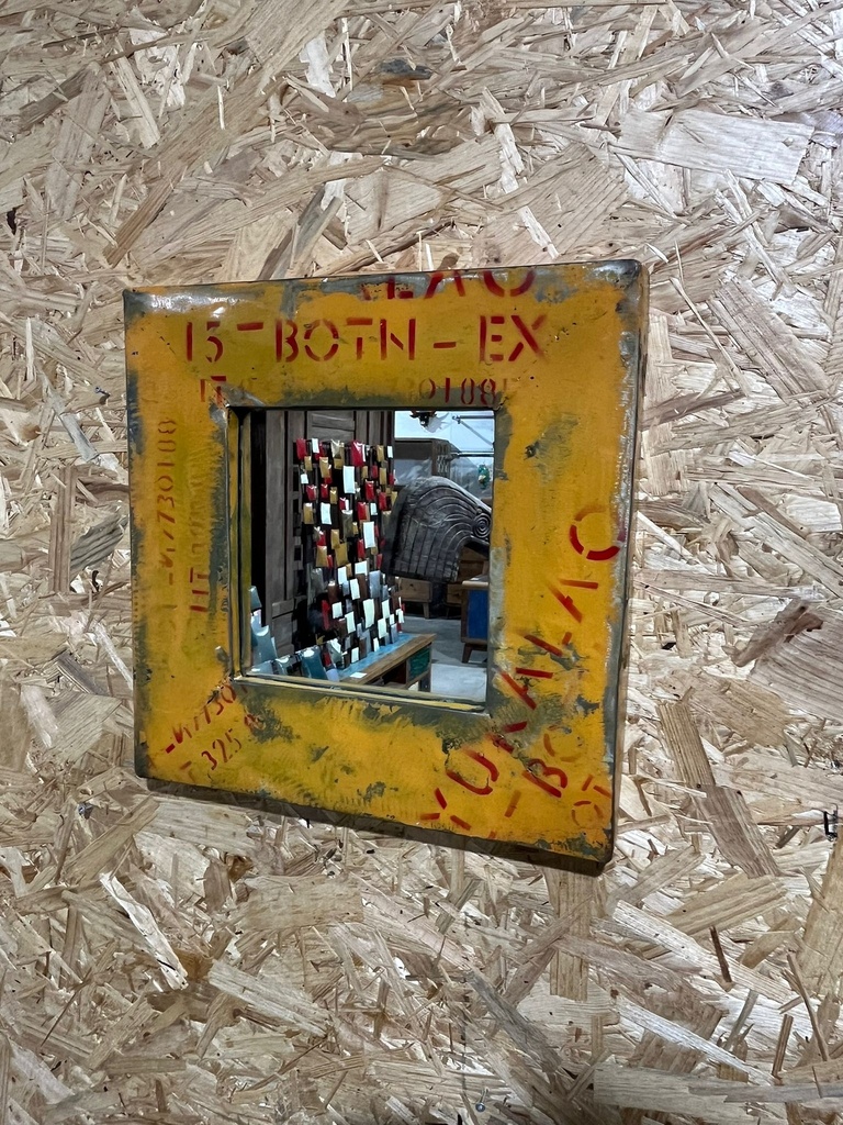 Miroir Carré Upcycling - 38 x 38 x 3 cm