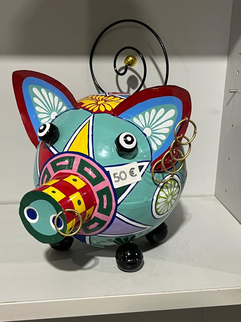 Cochon "Pimp" - Tirelire - 27 x 30 x 35 cm