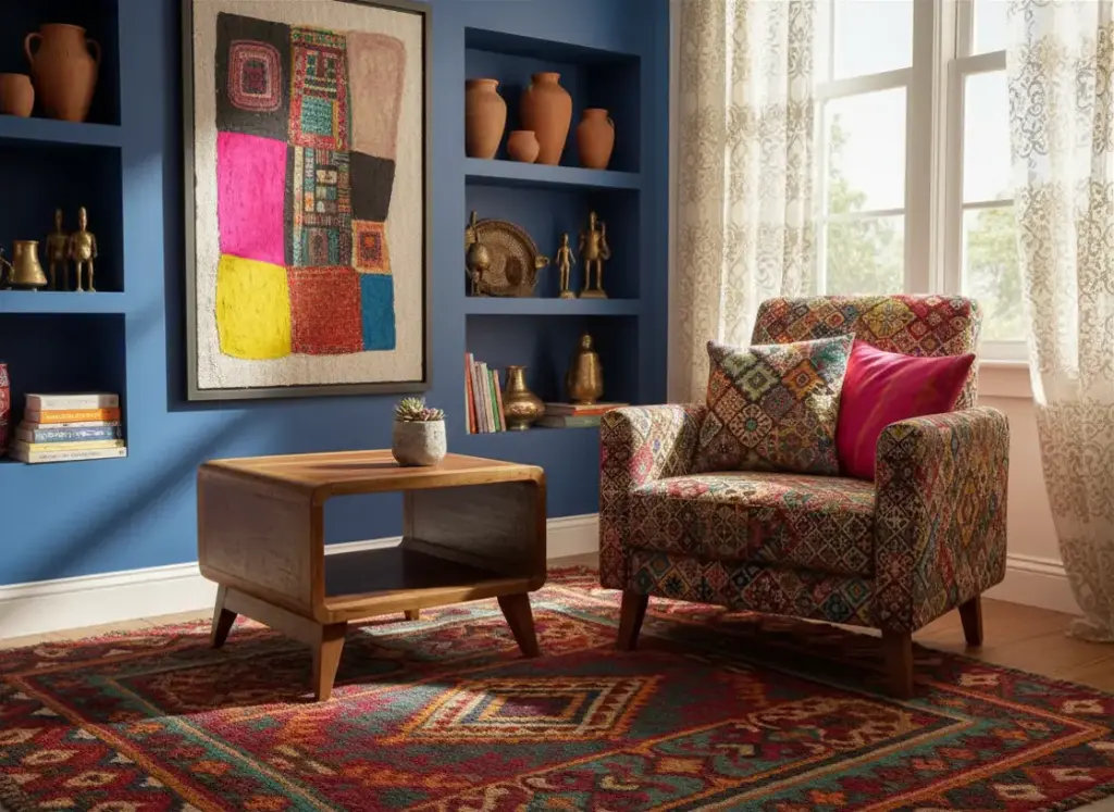 Table Basse - 1 étagère - 45 x 60 x 60 cm