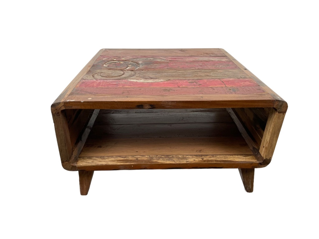 Table Basse - 1 étagère - 45 x 80 x 80 cm