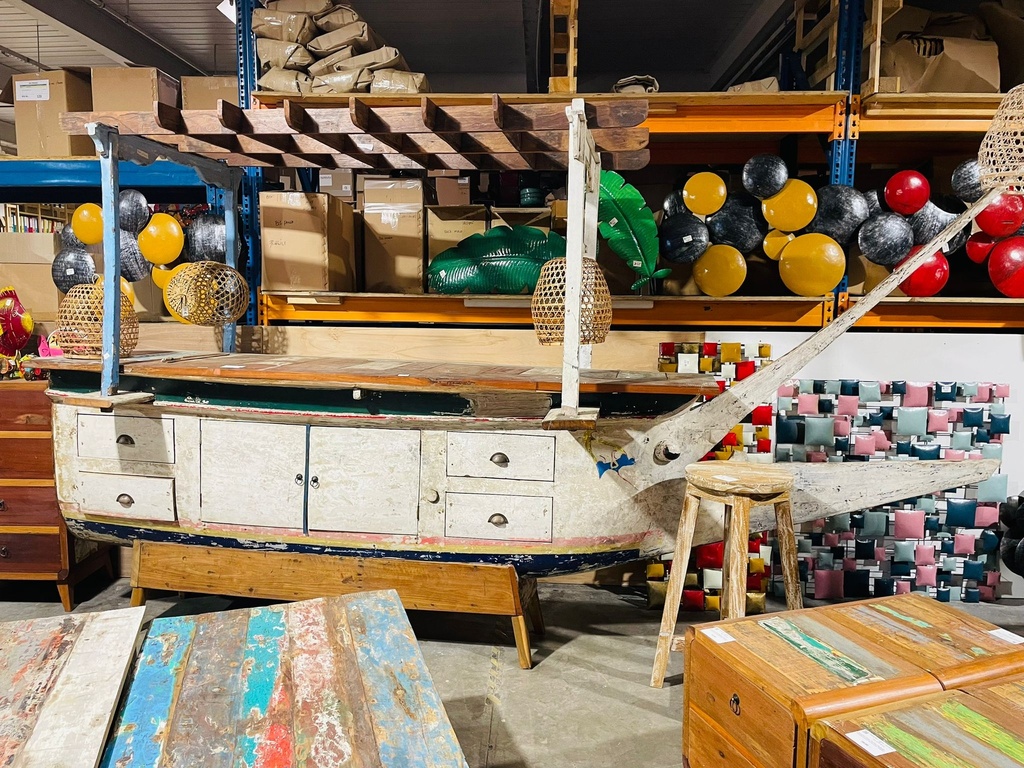 Grand Bar Bateau - 4 tiroirs, 2 portes - 200 x 360 x 110 cm