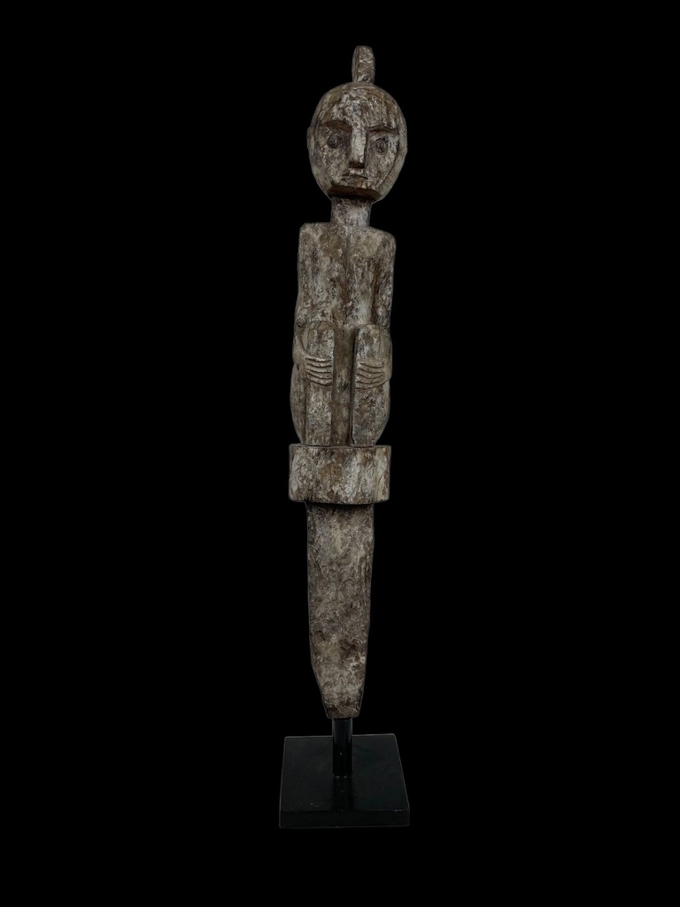 Statue Timor - Homme Assis - 90 x 15 x 15 cm