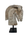Tête de Cheval Sculptée sur Socle - 43 x 30 x 12 cm
