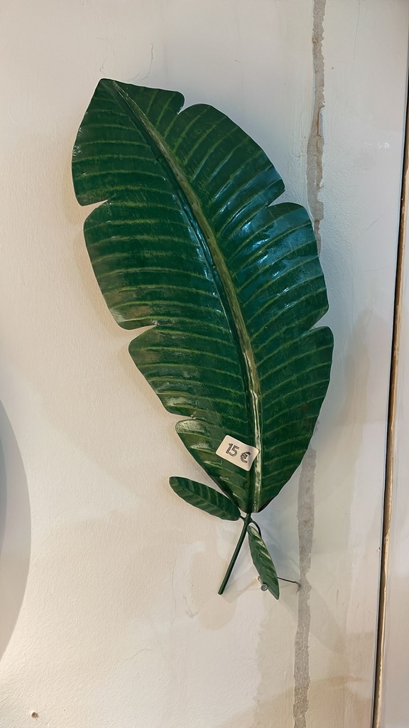 Applique Murale 'Feuille de Bananier' Verte - 20 x 55 x 0,5 cm