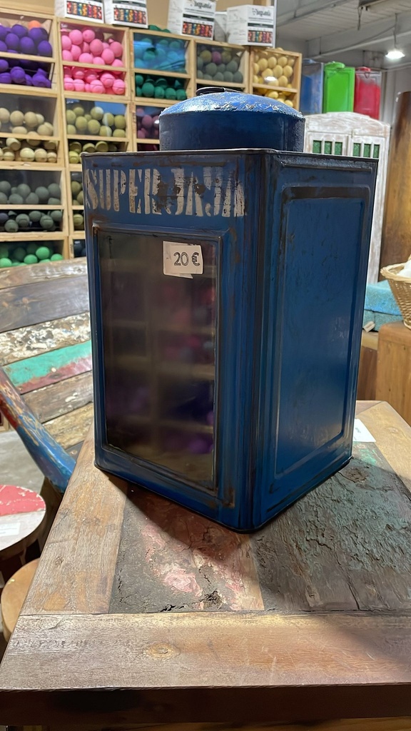 Support Lanterne Bleue - 40 x 23,5 x 23,5 cm