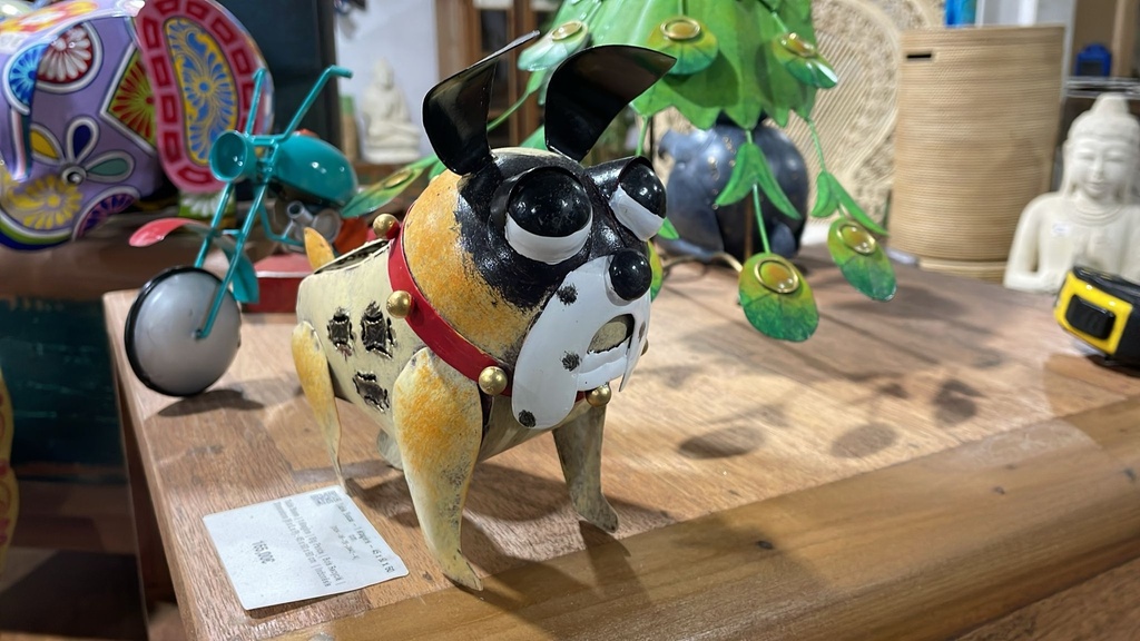 Chien Bulldog - Photophore - 18 x 8 x 18 cm