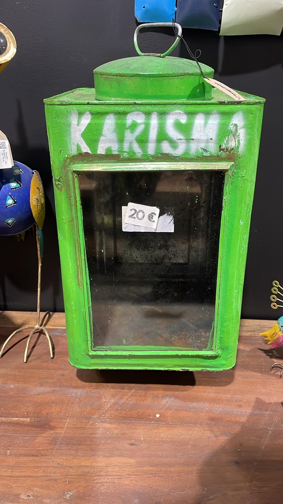 Support Lanterne Verte - 40 x 23,5 x 23,5 cm