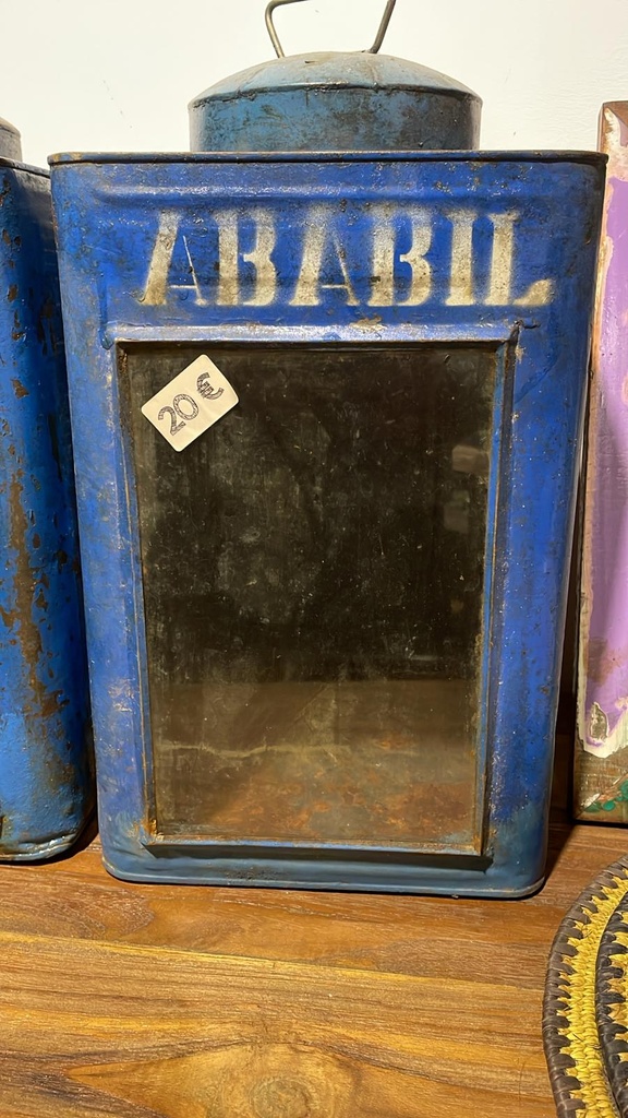 Lanterne Bleue - 40 x 23,5 x 23,5 cm