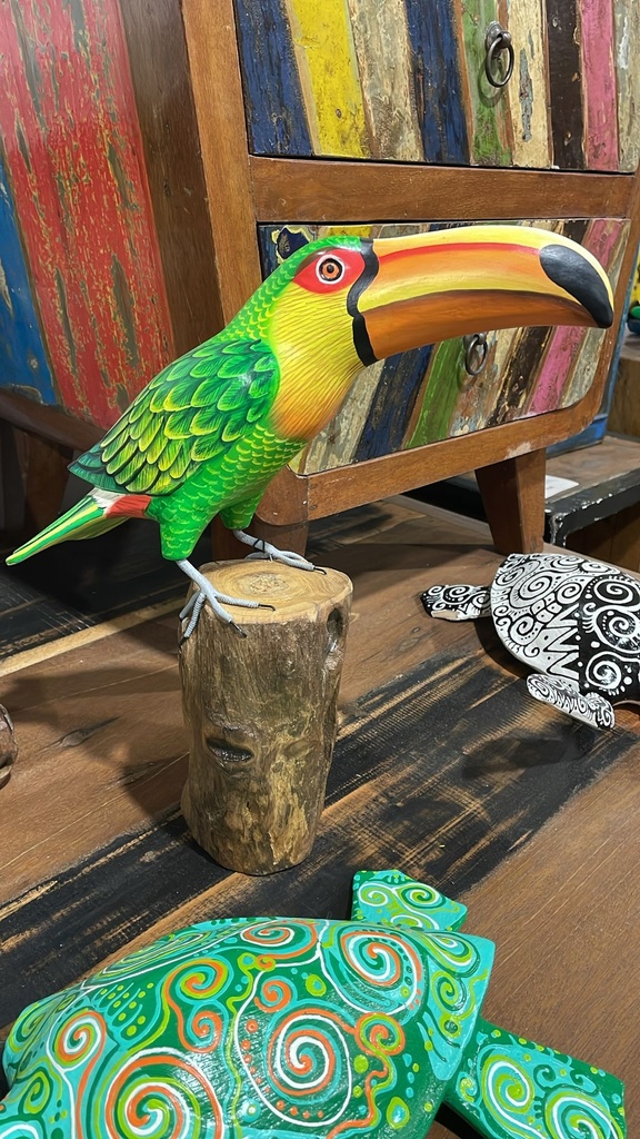 Toucan Vert - 32 x 10 x 30 cm
