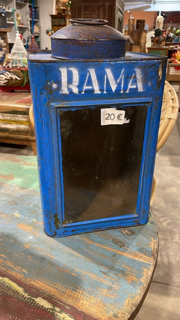Support Lanterne Bleu - 40 x 23,5 x 23,5 cm