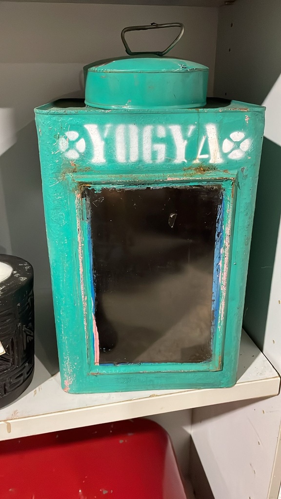 Lanterne Turquoise - 40 x 23,5 x 23,5 cm