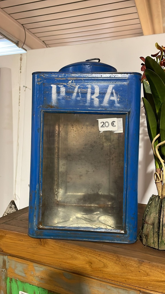 Lanterne Bleue - 40 x 23,5 x 23,5 cm