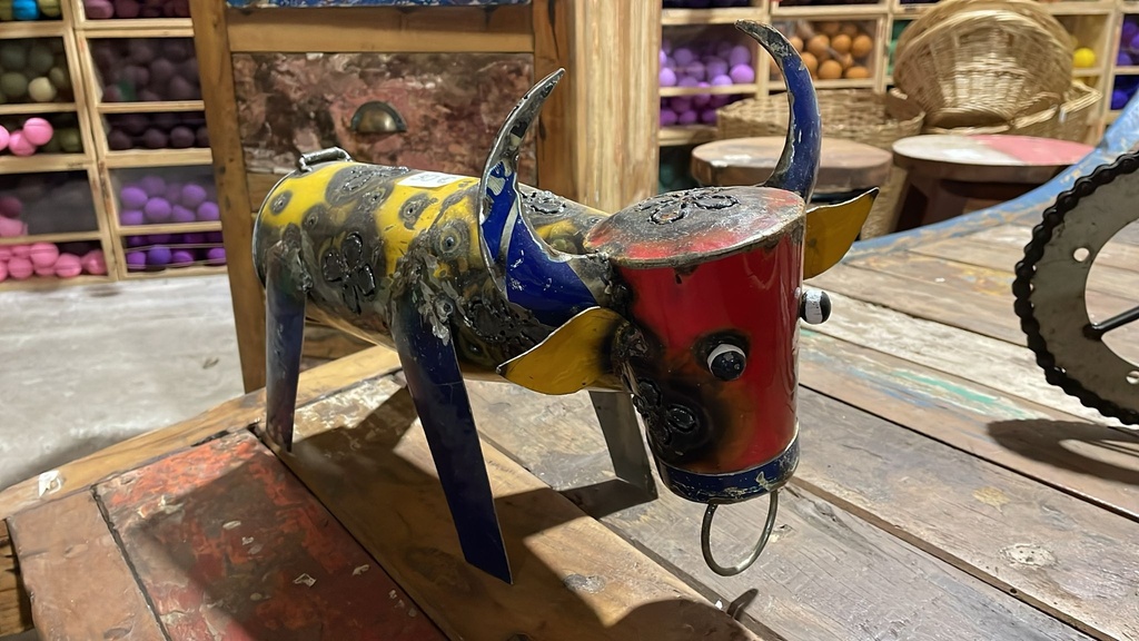 Taureau Upcycling - 26 x 22 x 40 cm