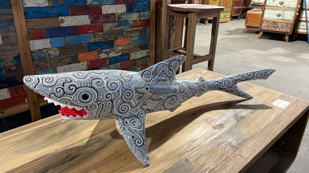 Requin Dali Gris - 25 x 35 x 100 cm