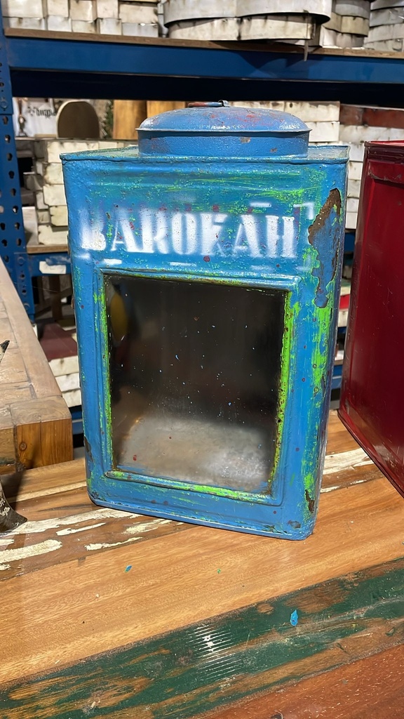 Lanterne Bleue - 40 x 23,5 x 23,5 cm