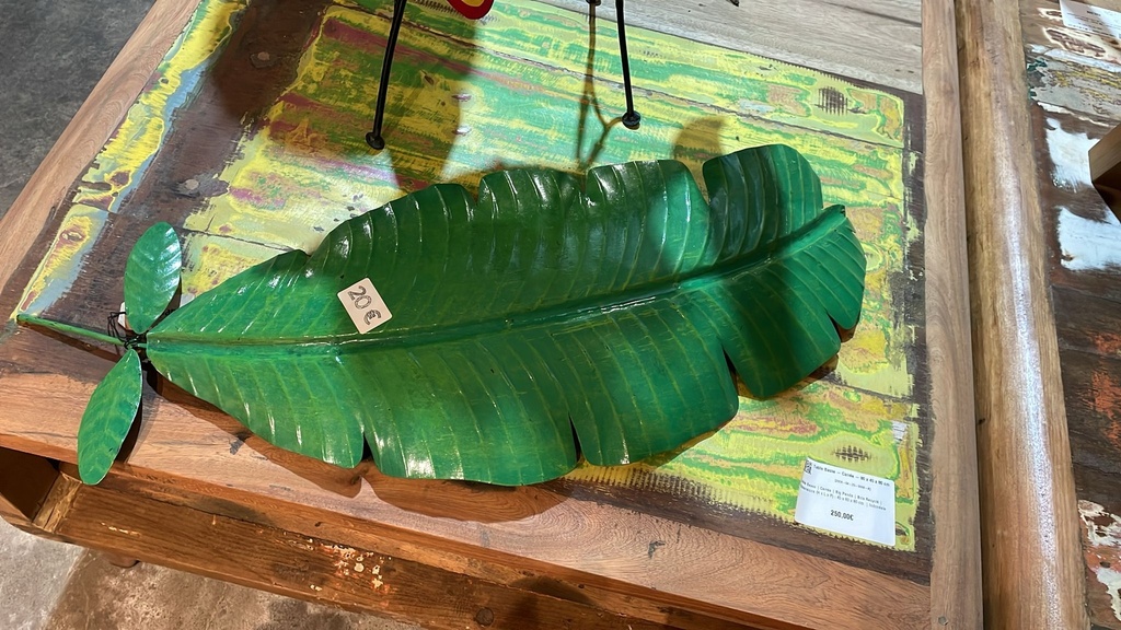 Applique Murale 'Feuille de Bananier' Verte - 25 x 70 x 6 cm