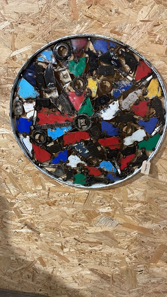 Décoration Murale '100% Récup' Upcycling - 58 x 58 x 8 cm