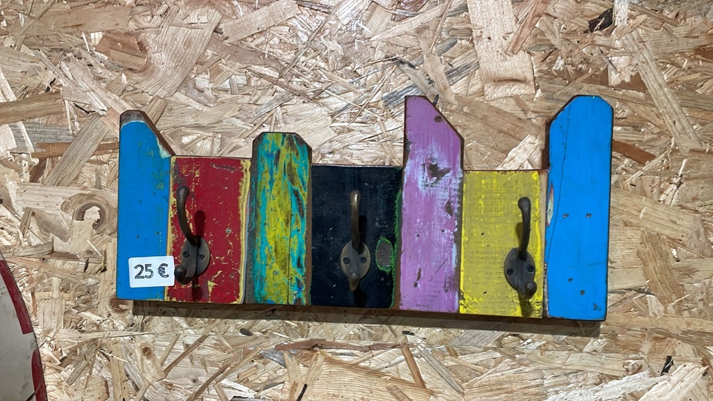 Porte-manteau Upcycling - 18 x 40 x 8 cm