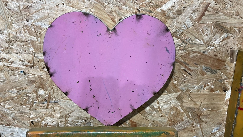 Grand Coeur Rose - Emoji - 30 x 32,5 x 4 cm