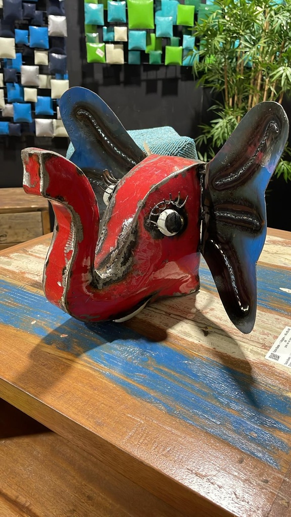 Trophée Tête d'Éléphant Upcycling - 30 x 35 x 28 cm