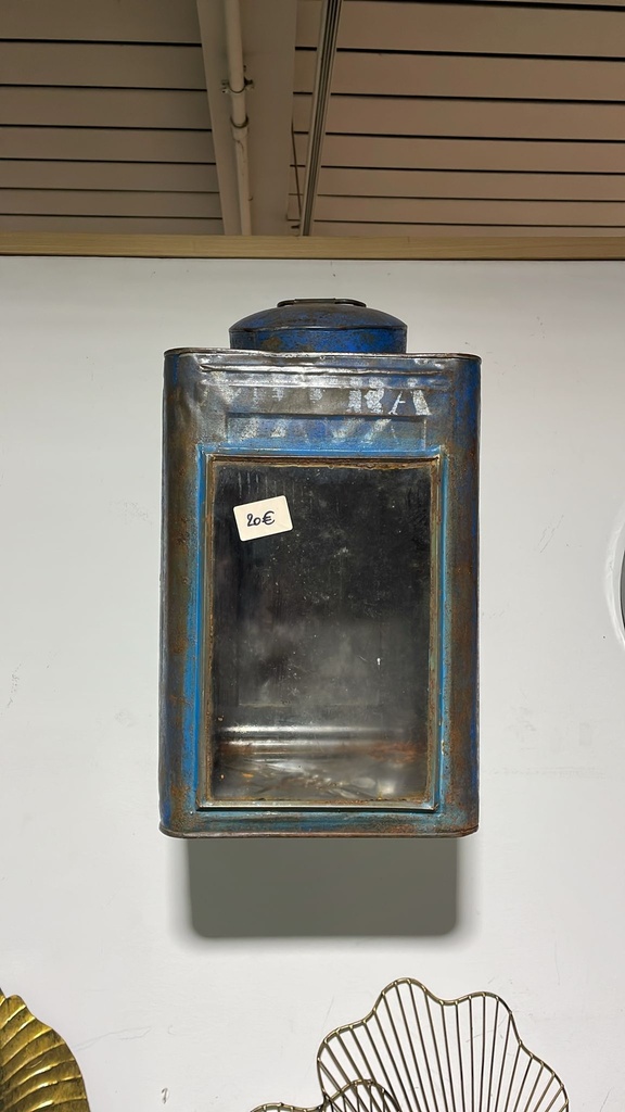 Lanterne Bleue - 40 x 23,5 x 23,5 cm