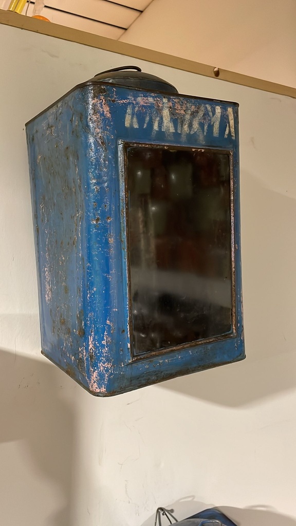 Lanterne Bleue - 40 x 23,5 x 23,5 cm