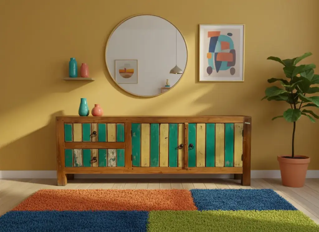 Meuble TV - 2 portes, 2 tiroirs - 53 x 140 x 40 cm